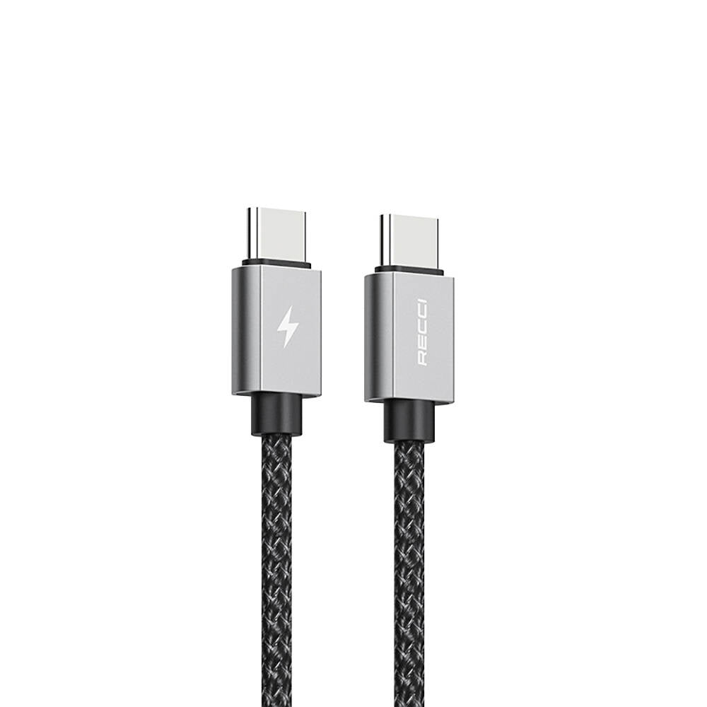 Recci RTC-P08CC Type-C to Type-C PD 100W 5A Hızlı Şarj Naylon Örgü Tasarım Şarj ve Data Kablosu 1.5M Recci RTC-P08CC Type-C to Type-C PD 100W 5A Hızlı Şarj Naylon Örgü Tasarım Şarj ve Data Kablosu 1.5M
